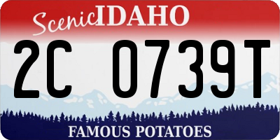 ID license plate 2C0739T