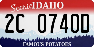ID license plate 2C0740D