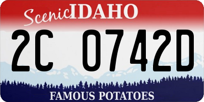 ID license plate 2C0742D