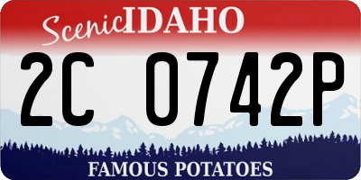 ID license plate 2C0742P