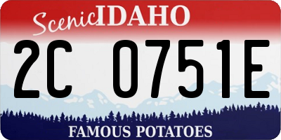 ID license plate 2C0751E