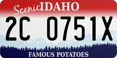 ID license plate 2C0751X