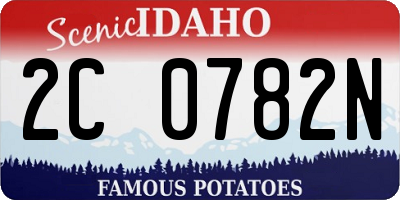 ID license plate 2C0782N