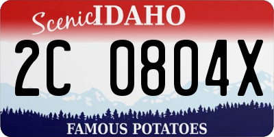 ID license plate 2C0804X