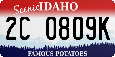 ID license plate 2C0809K
