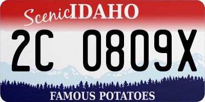 ID license plate 2C0809X