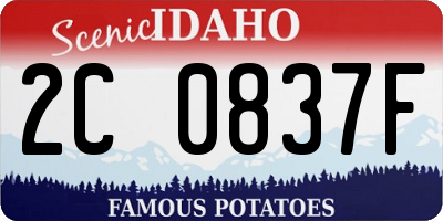 ID license plate 2C0837F