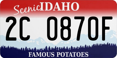 ID license plate 2C0870F