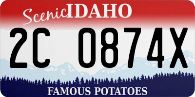 ID license plate 2C0874X