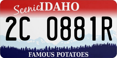 ID license plate 2C0881R