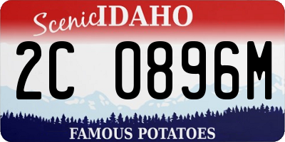 ID license plate 2C0896M