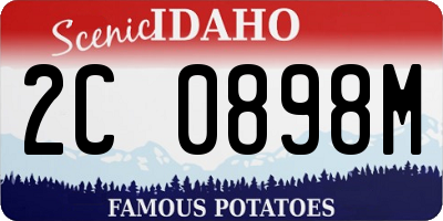 ID license plate 2C0898M