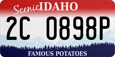 ID license plate 2C0898P