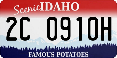 ID license plate 2C0910H