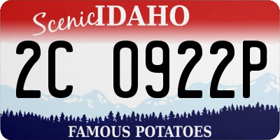 ID license plate 2C0922P