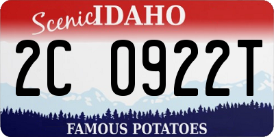 ID license plate 2C0922T