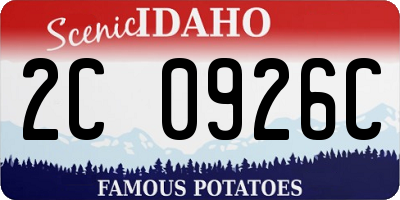 ID license plate 2C0926C