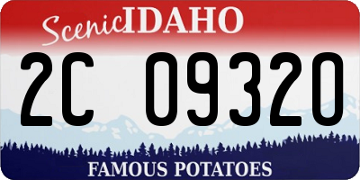 ID license plate 2C0932O