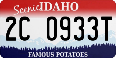ID license plate 2C0933T