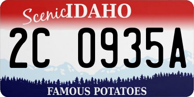 ID license plate 2C0935A