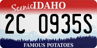 ID license plate 2C0935S