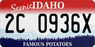ID license plate 2C0936X