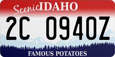 ID license plate 2C0940Z
