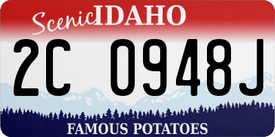 ID license plate 2C0948J