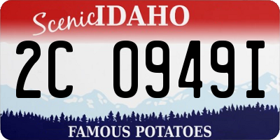ID license plate 2C0949I