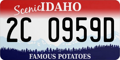 ID license plate 2C0959D