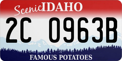 ID license plate 2C0963B