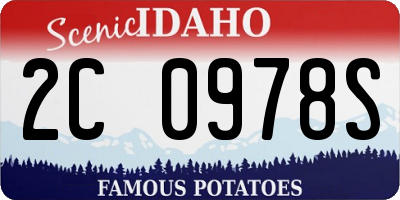 ID license plate 2C0978S