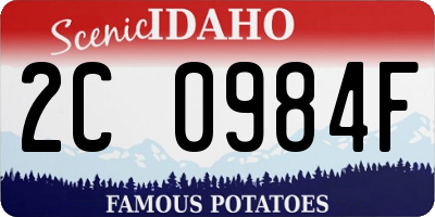 ID license plate 2C0984F