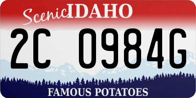 ID license plate 2C0984G