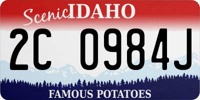 ID license plate 2C0984J