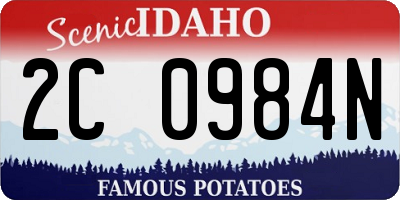 ID license plate 2C0984N