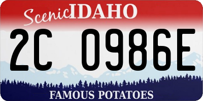 ID license plate 2C0986E