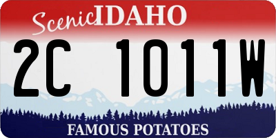 ID license plate 2C1011W