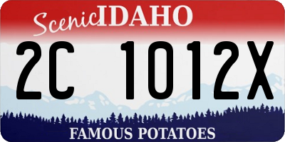 ID license plate 2C1012X