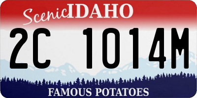 ID license plate 2C1014M