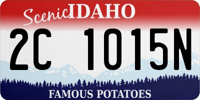ID license plate 2C1015N
