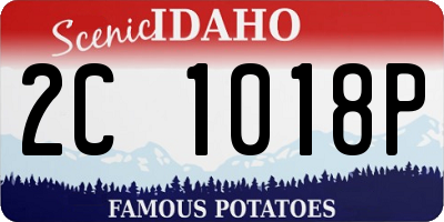 ID license plate 2C1018P