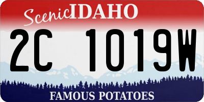 ID license plate 2C1019W