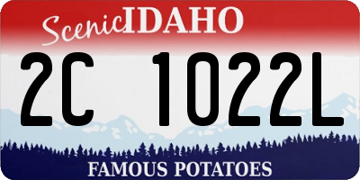ID license plate 2C1022L