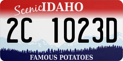 ID license plate 2C1023D