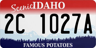 ID license plate 2C1027A