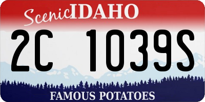 ID license plate 2C1039S