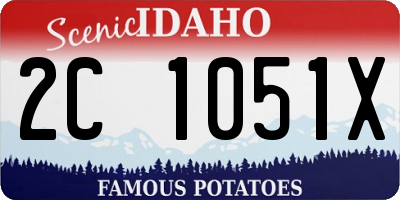 ID license plate 2C1051X