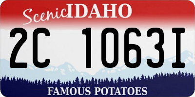 ID license plate 2C1063I