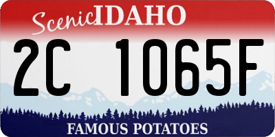 ID license plate 2C1065F